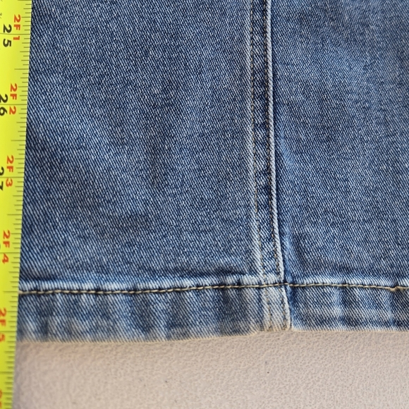 BBJ Los Angeles High Rise Wide Flare Leg Cargo Jeans Size 1/25 Y2K Streetwear - Picture 11 of 13